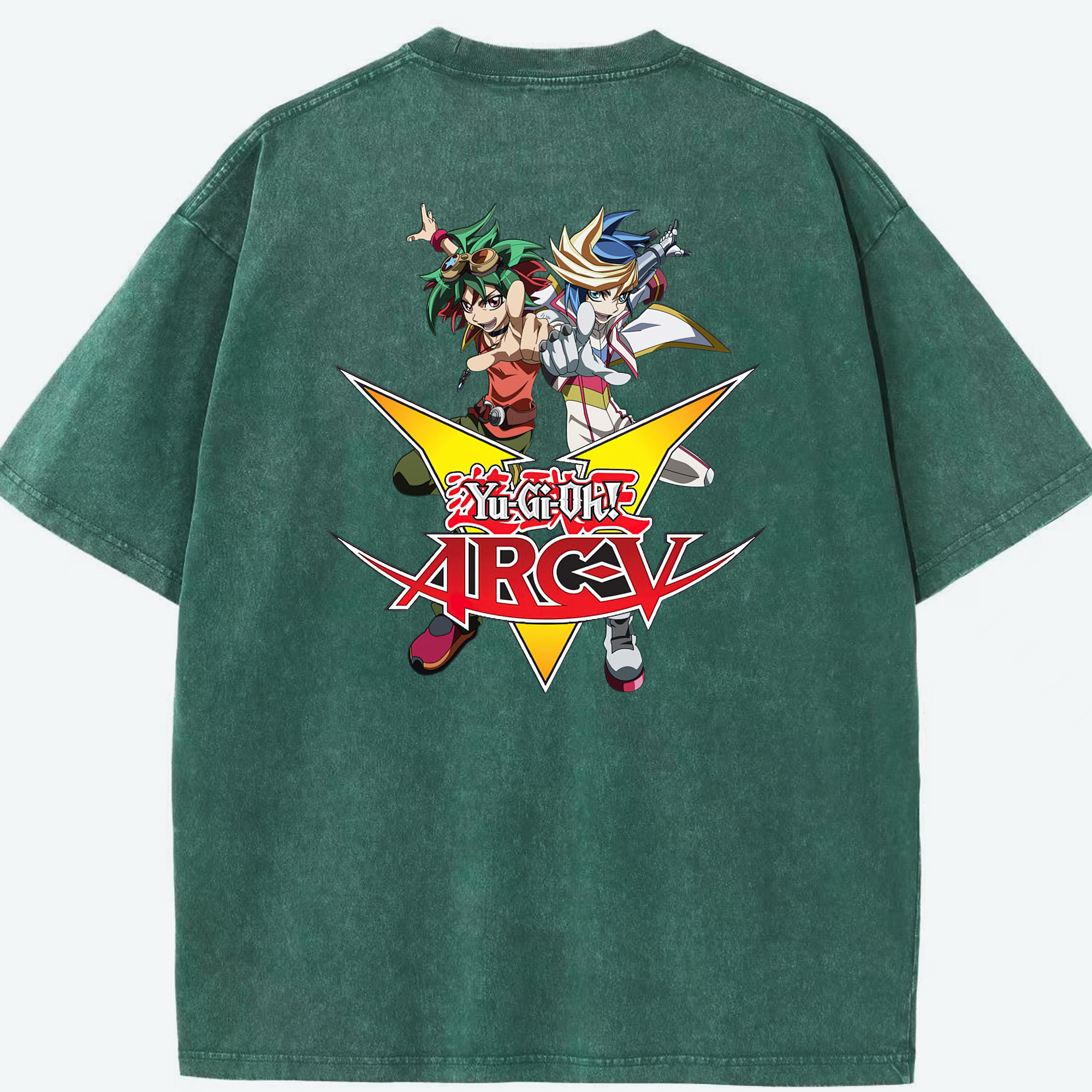 （画像用） 遊☆戯☆王 Yu-Gi-Oh! 綿100% ヴィンテージ風 半袖Tシャツ（背面プリント）